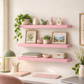 BAYKA Estantes Flotantes Rosados de 22.5 pulg., Juego de 3, Montados en la Pared para Decoración de Pared