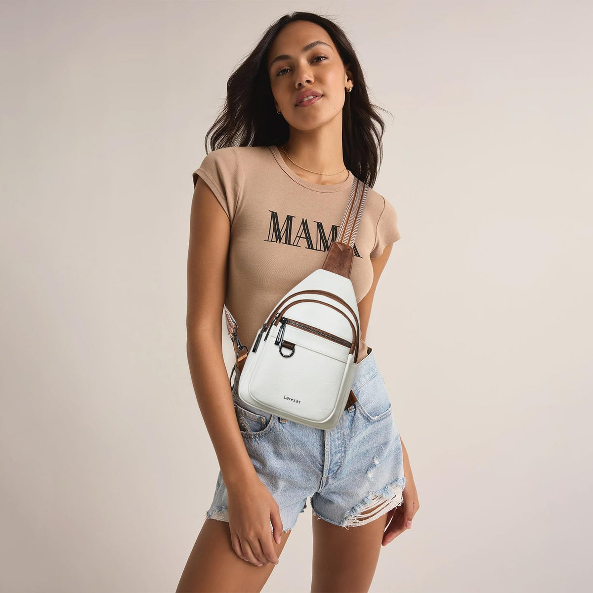 Bolso bandolera de 7L para mujeres y hombres, de cuero vegano, bolsos cruzados, riñonera, monedero, mochila sobre el hombro, bolsa antirrobo de viaje