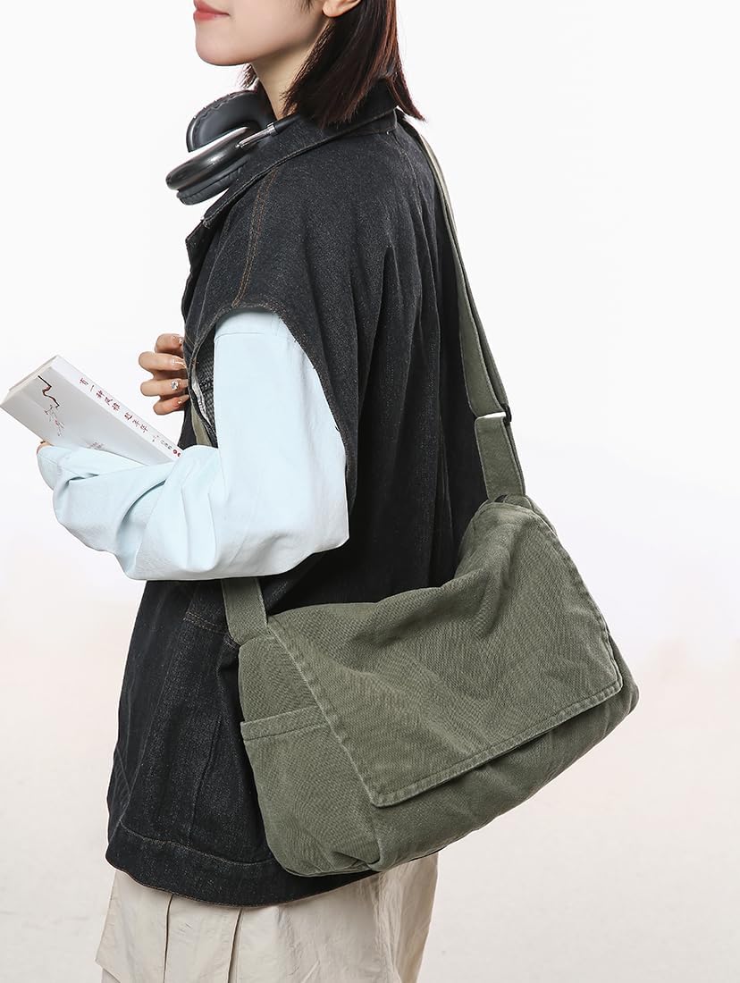 Bandolera Collsants para Hombre y Mujer, Bolso de Hombro de Lona, Bandolera Cruzada, Bolso de Mano Casual