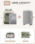LOVEVOOK Mochila de Viaje de 50L para Mujeres y Hombres, Mochila Gr...