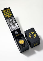 NIXON x Nirvana Smiley Sentry Wobble A1417 - Reloj de cuarzo japonés para hombre - (Carátula de 42 mm, correa de acero inoxidable de 23 mm-20 mm)