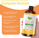 Multivitamínico líquido completo + crecimiento del cabello, promuev...