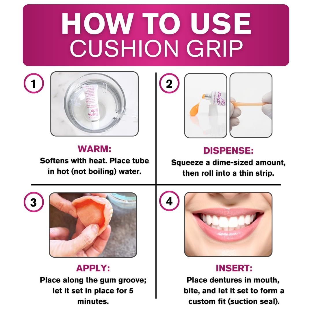 Adhesivo Cushion Grip, 1 onza (paquete de 3) | Funciona como un rev...
