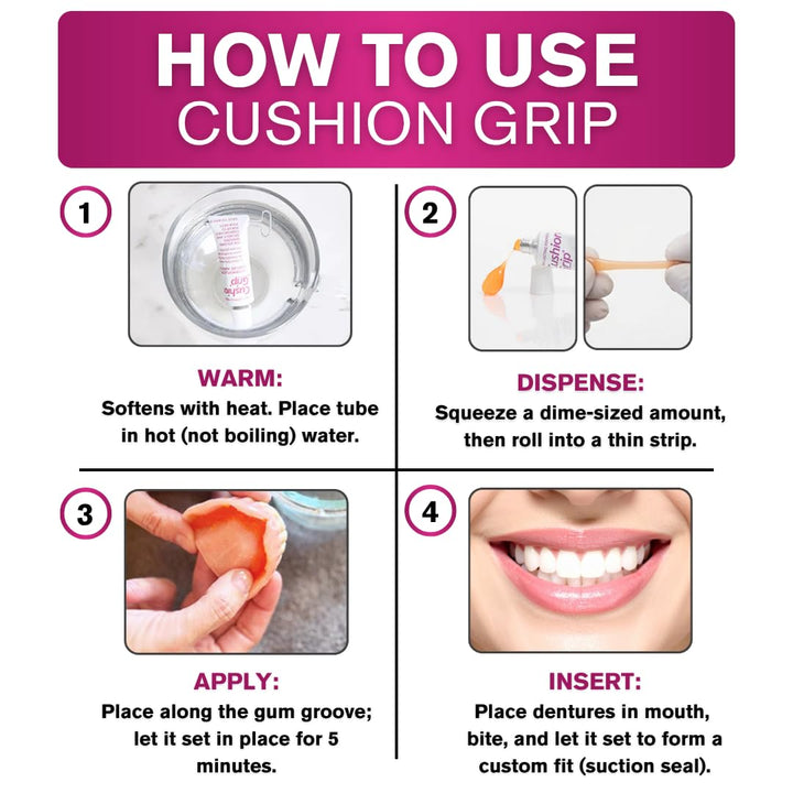 Adhesivo Cushion Grip, 1 onza (paquete de 3) | Funciona como un rev...