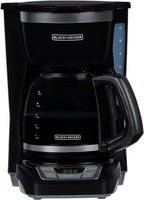 negro+DECKER Cafetera de goteo para 12 tazas con Vortex Brewing