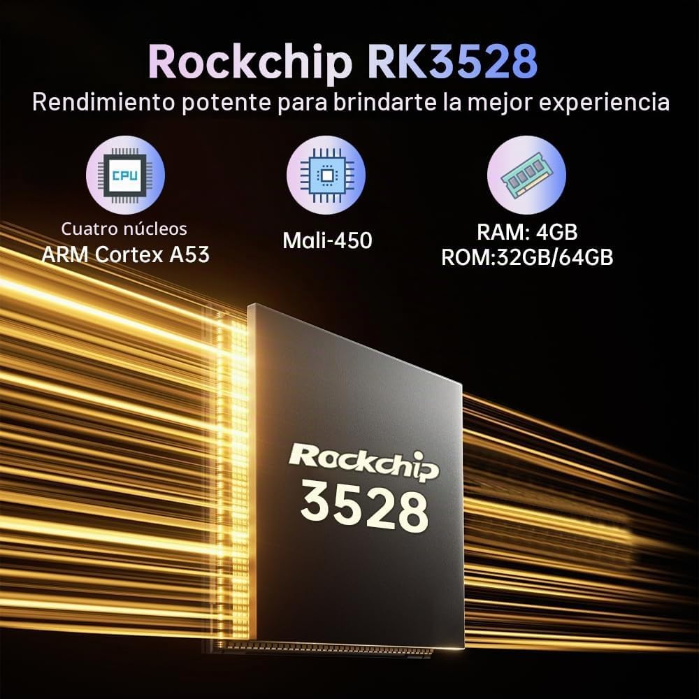 R69 Max Android TV Box con 4GB RAM 64GB ROM, 8K decodificación 2.4/5.0Ghz