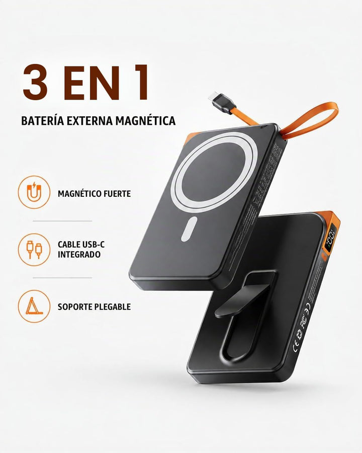 Magsafe Power Bank iPhone, cargador portátil magnético USB C de car...