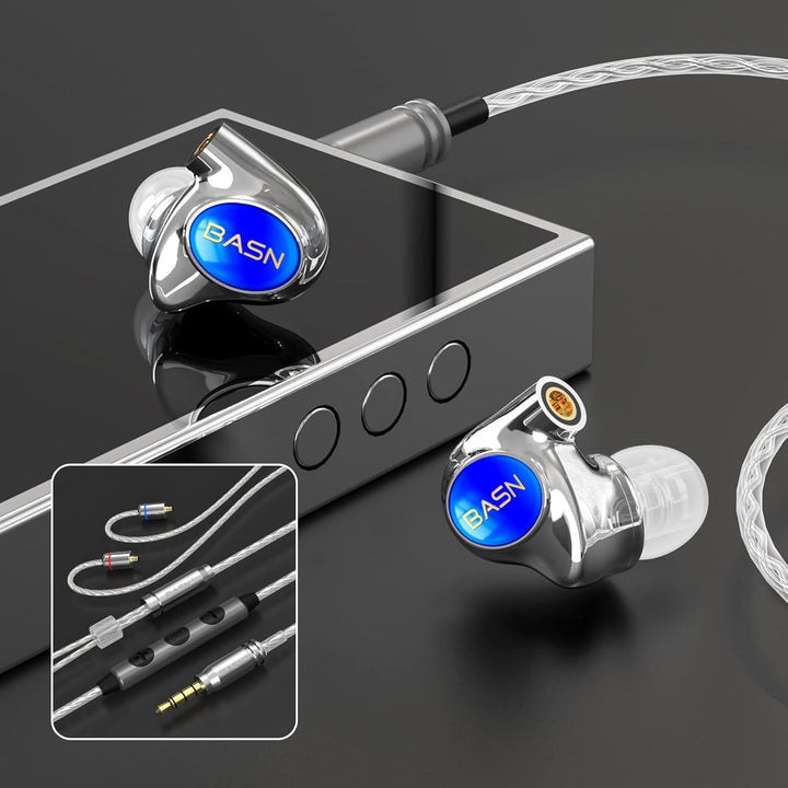 BASN Metalen PRO 4 Drivers Auriculares intraurales para músicos, au...