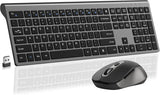 Combo de mouse y teclado inalámbricos, teclado de computadora de ta...