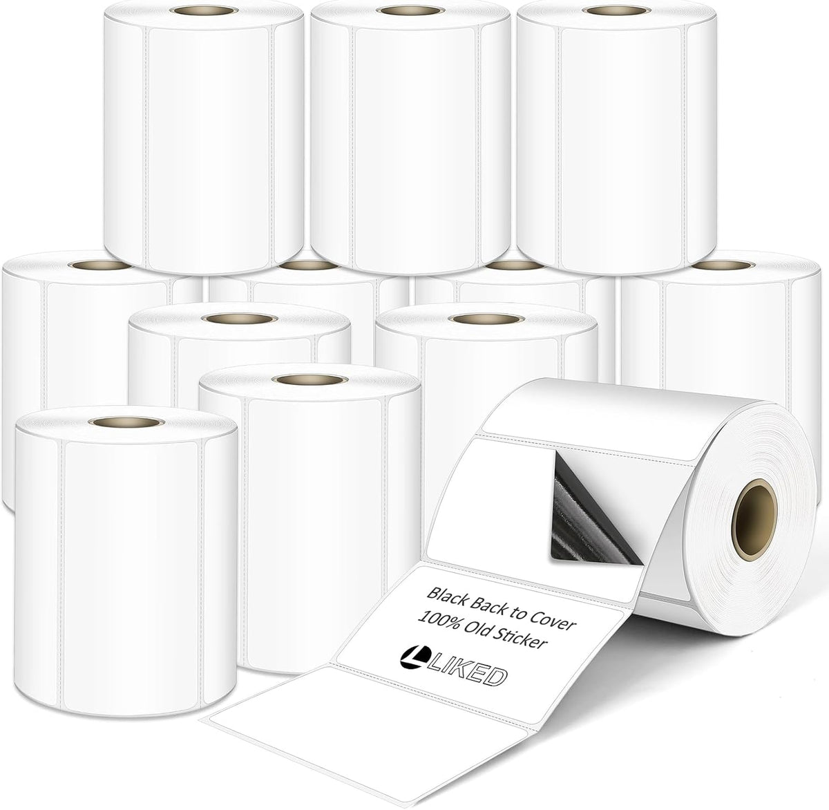 LLIKED Etiquetas térmicas directas de 4" x 2", etiquetas de envío de código