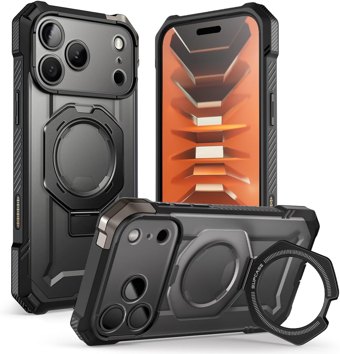 SUPCASE Funda para iPhone 17 Pro Max con Soporte (Unicorn Beetle Grip), [Cubierta de Control de Cámara] [Compatible con MagSafe] [Protección contra Caídas de Grado Militar] Funda Magnética para