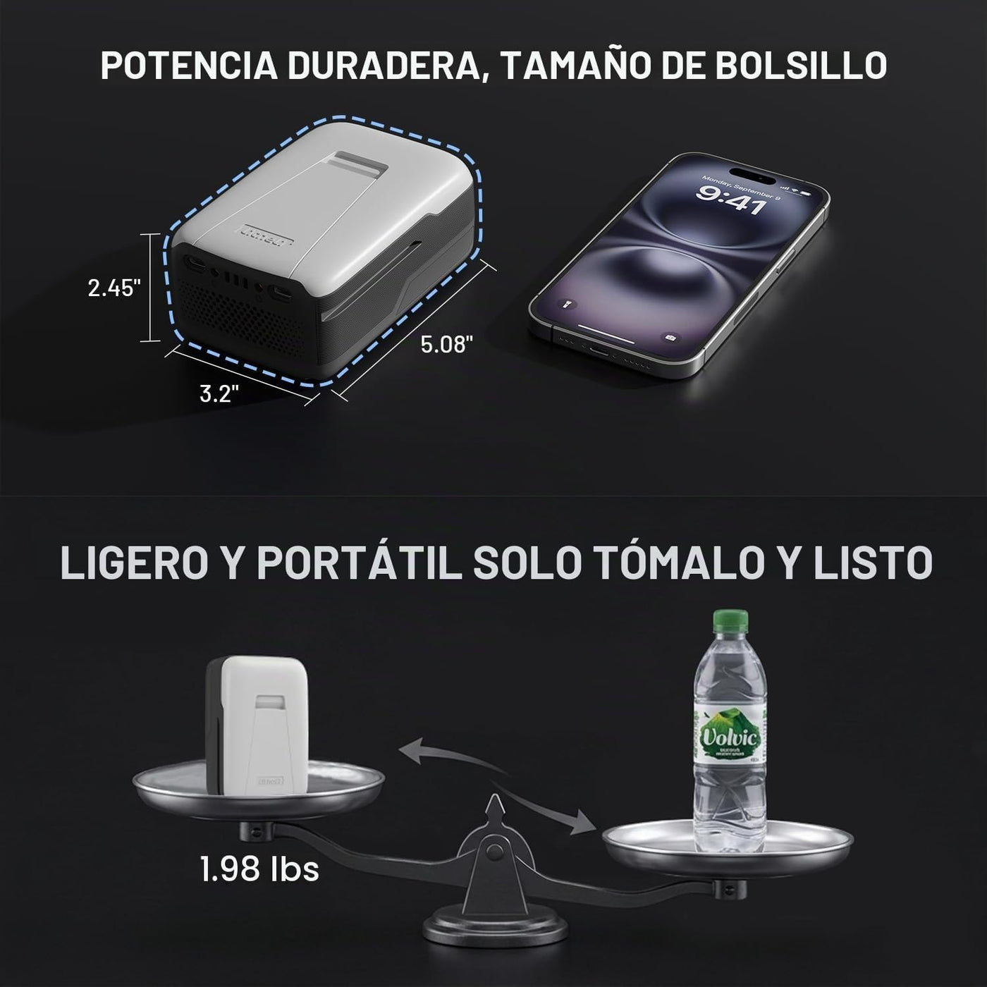 LiTHELi Cargador Portátil 2 * 4.0Ah Baterías de Litio Banco de Ener...