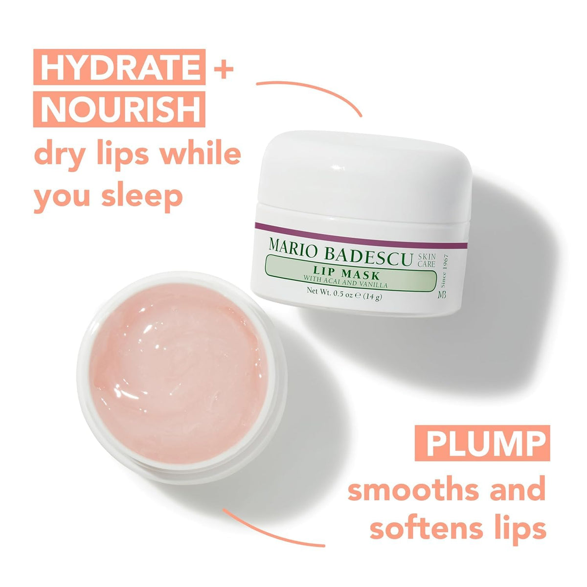 Mario Badescu Máscara labial, tratamiento de labios durante la noch...