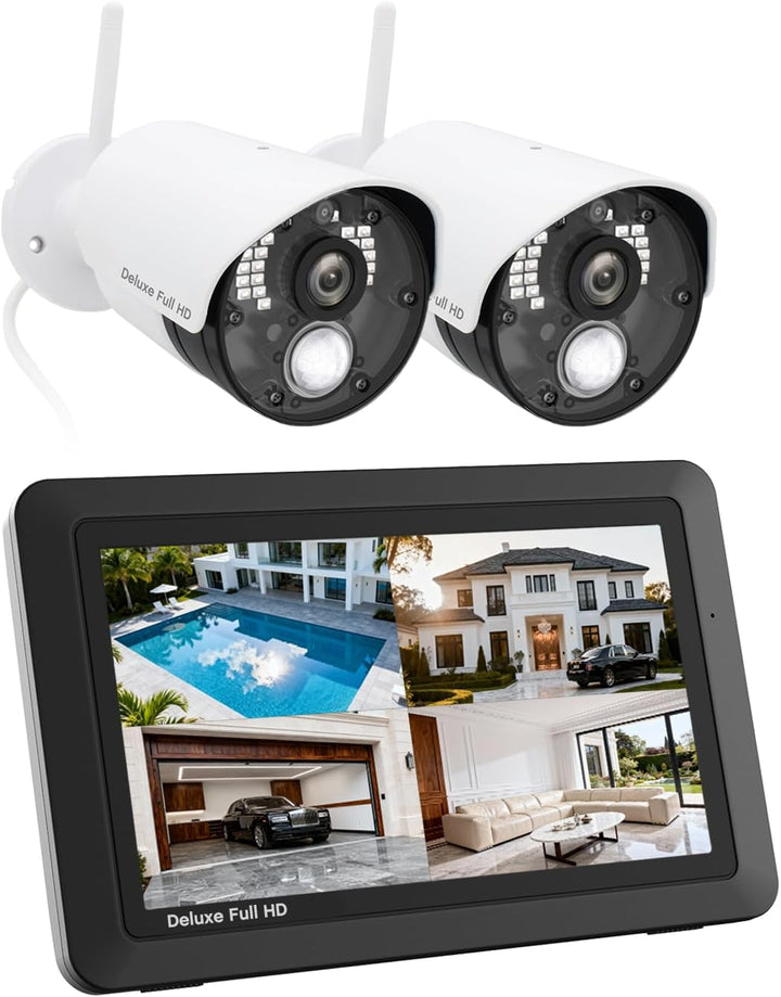 CasaCam GuardianCam Deluxe | 2 cámaras de 1080p y un monitor de pan...