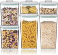 Conjuntos de contenedores herméticos para almacenamiento de alimentos Ankou con tapas 6 piezas, recipientes pop para organización de cocina y despensa, recipientes de almacenamiento de cocina sin BPA