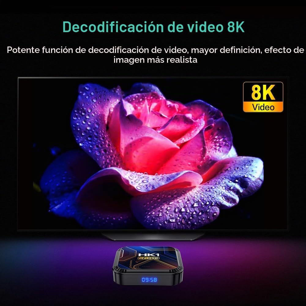 Android 13.0 TV Box, Android Box 2026 con 3D 8K 4GB RAM 32GB ROM RK3528