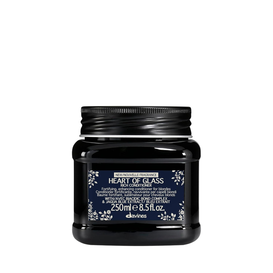 Davines Heart of Glass Rich Conditioner, Fortifying Treatment for B...
