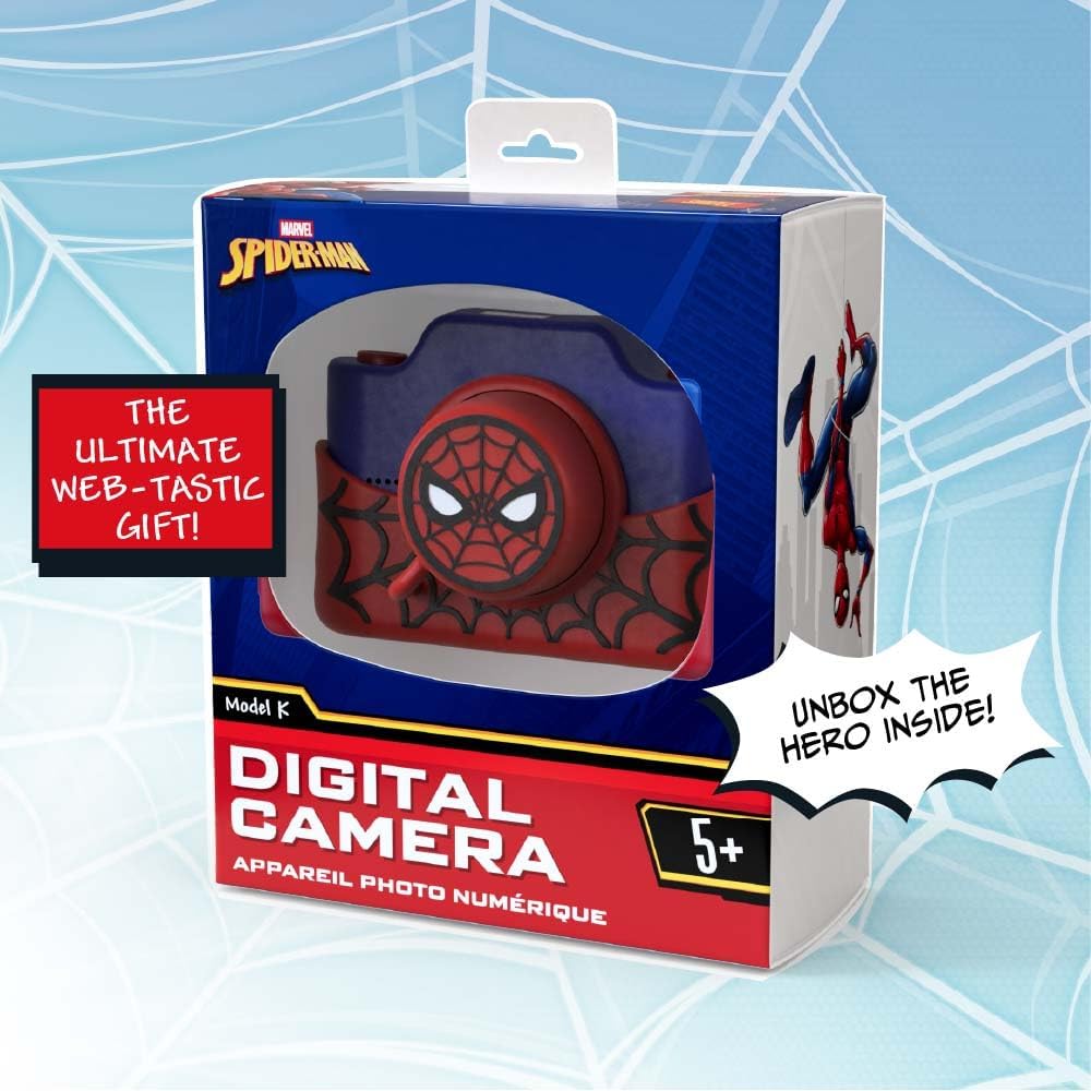 Cámara digital y videocámara para niños Spider-Man con pantalla tác...