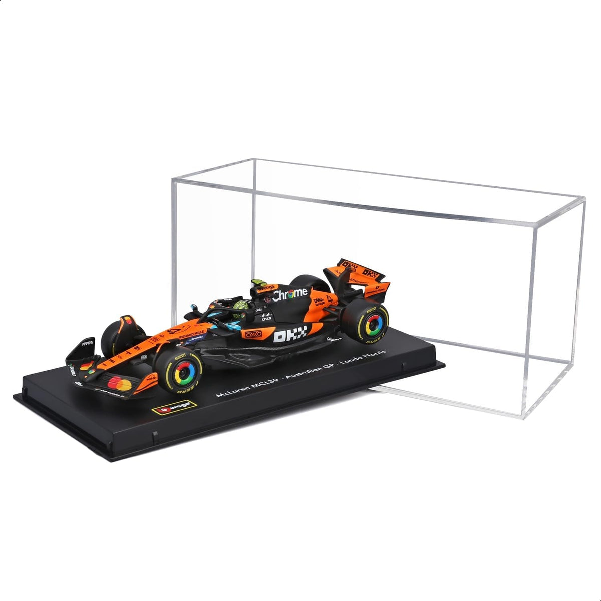 Bburago Fórmula de carrera McLaren MCL39 con casco (2025) Norris #4