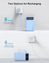 Nusyddy Cargador portátil con cable integrado para iPhone serie 16\...