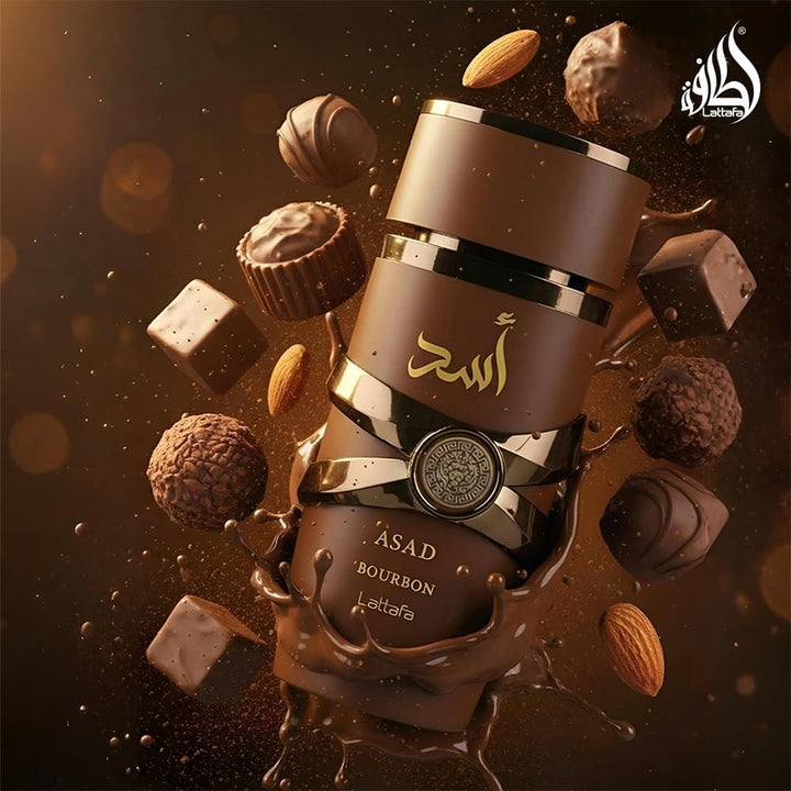 Lattafa Asad Bourbon para Unisex Eau de Parfum en Spray, 3.4 Onzas...