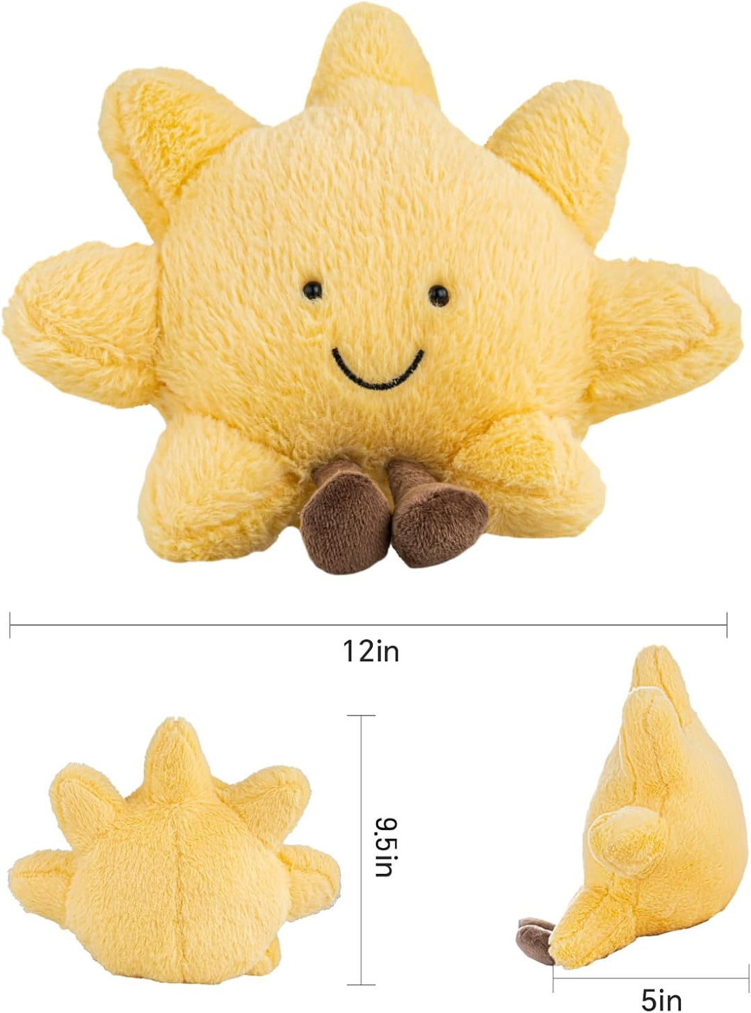 Lindo juguete de peluche de sol, almohada de sol llena de diversión...