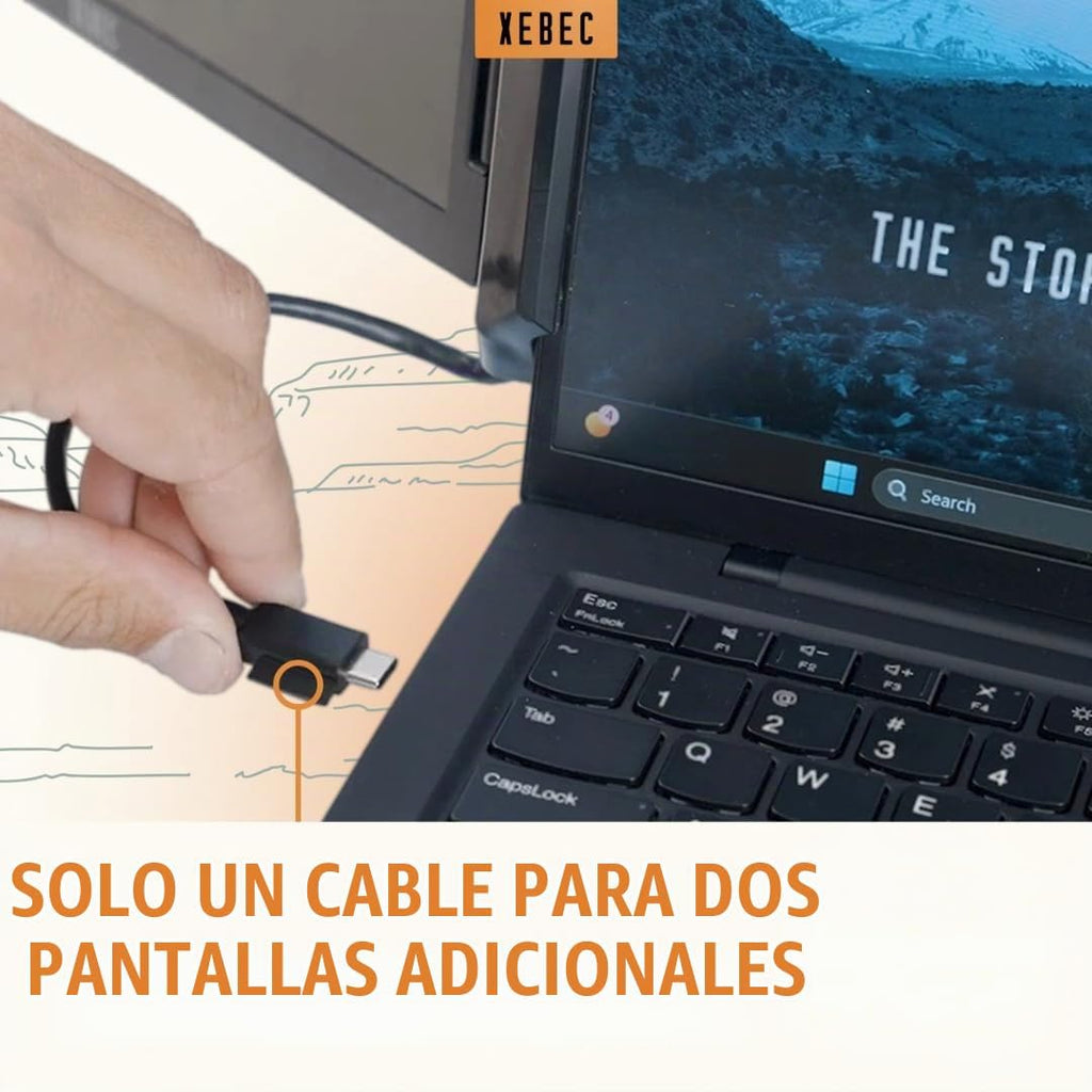 Xebec Tri-Screen 3 para PC | Extensor de pantalla portátil de tripl...