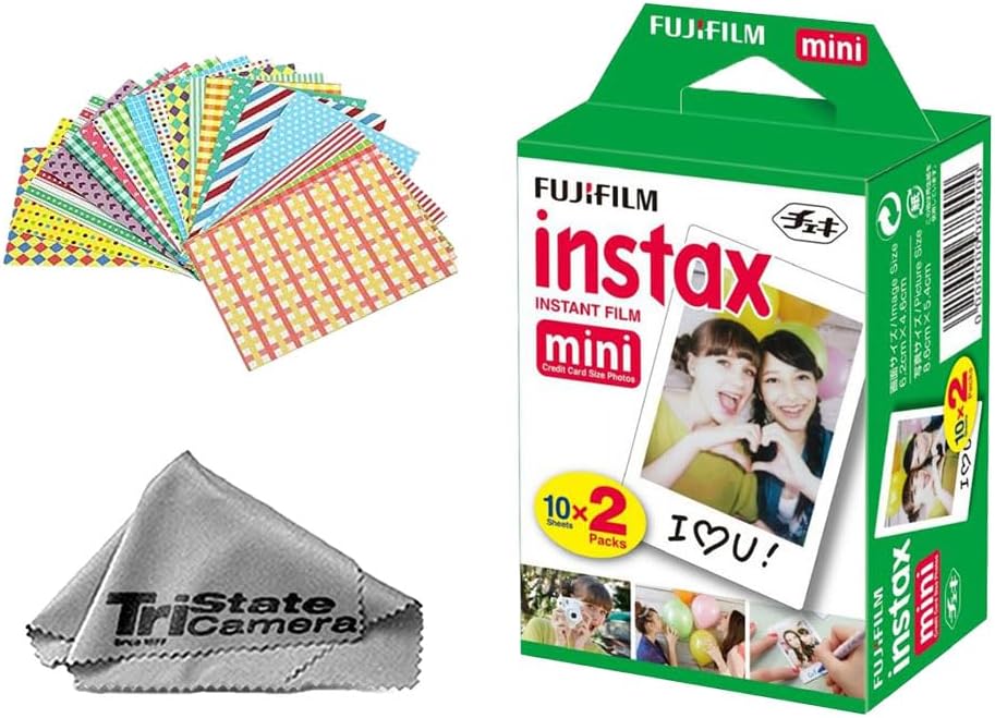 Fujifilm Película instantánea Instax Mini (20 hojas) + 20 marcos de...