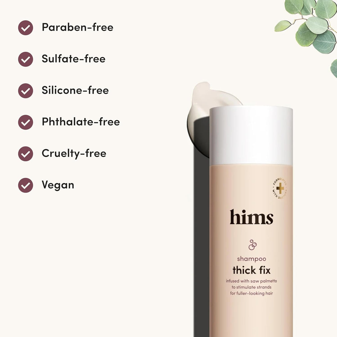 Hims Thick Fix Shampoo - Saw Palmetto para un crecimiento y engrosa...