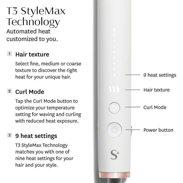 T3 SinglePass StyleMax Plancha plana de cerámica profesional de 1 p...