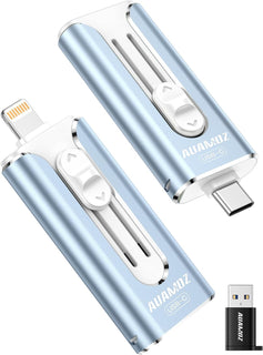 AUAMOZ Mini unidad flash de doble interfaz de 256 GB, memoria portá...