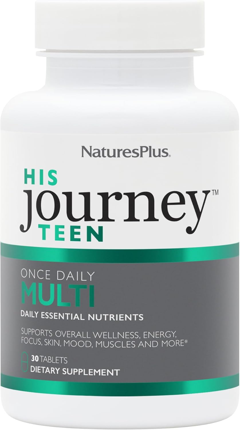 NaturesPlus His Journey Teen - 30 tabletas - Multivitamínico una ve...