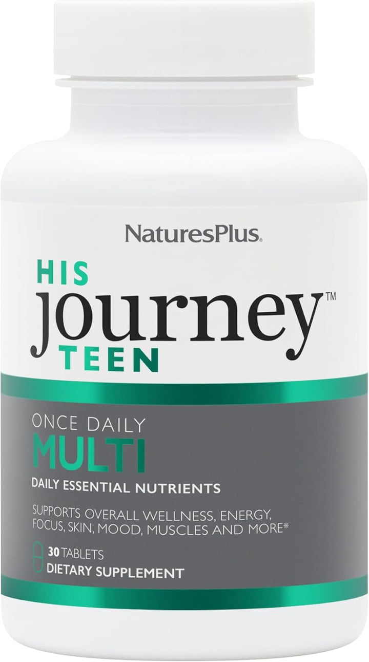NaturesPlus His Journey Teen - 30 tabletas - Multivitamínico una ve...