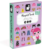 Janod - MagnetiBook Juego de disfraces magnéticos para niña de 55 piezas - Juego creativo - Mejora la creatividad y las habilidades cognitivas - Diseño portátil, aprendizaje STEM, aumenta la confianza