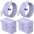 Cargador USB C tipo C cargador de carga rápida Long12FT 45W Samsung
