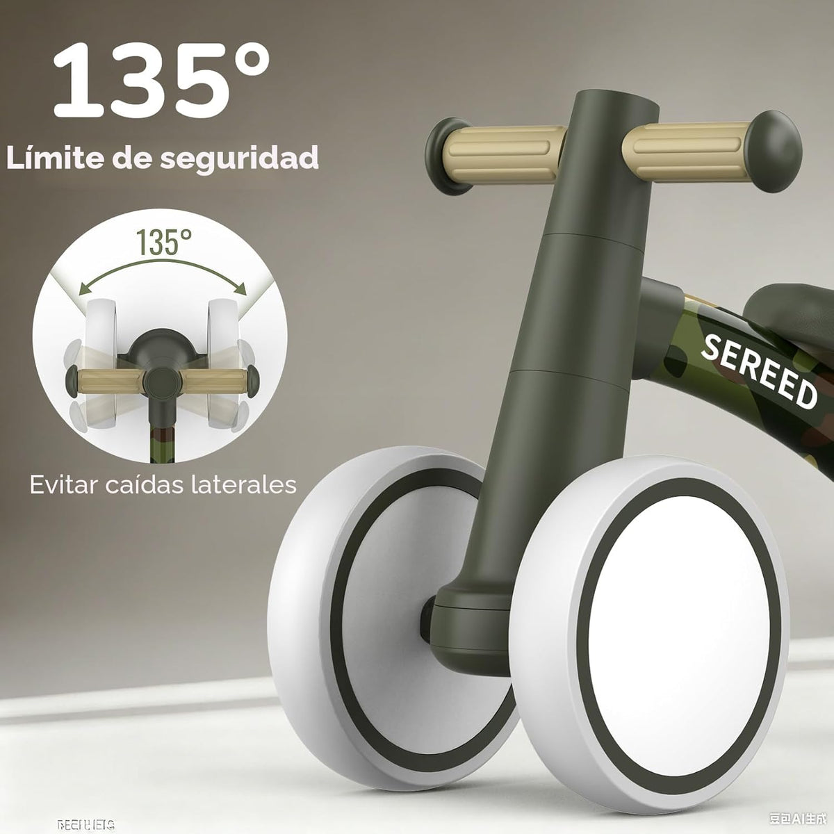 SEREED - Bicicleta de equilibrio para bebés de 1 año, niños y niñas...