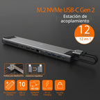 j5create Estación de acoplamiento de pantalla USB C Dual 4K 60Hz (12 en 1