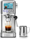 XIXUBX Máquina de café expreso en frío con espumador de leche, gris