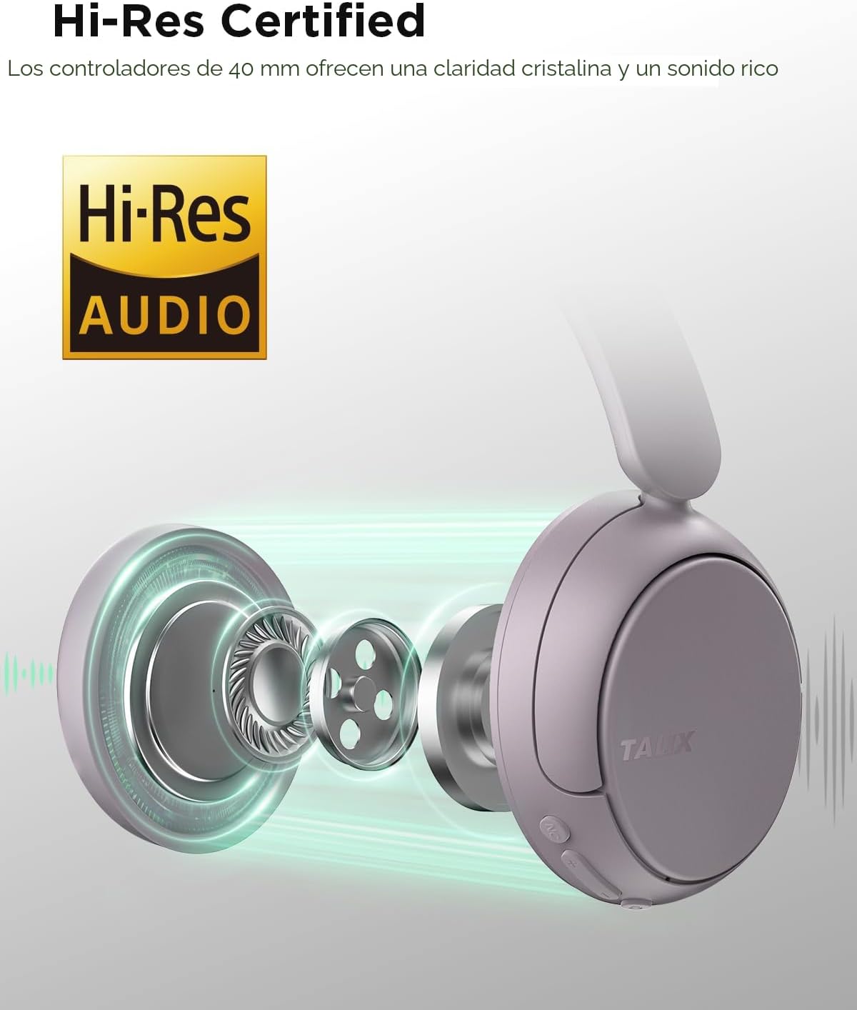 H30 Auriculares Bluetooth inalámbráticos de sobre la oreja con alta resolución