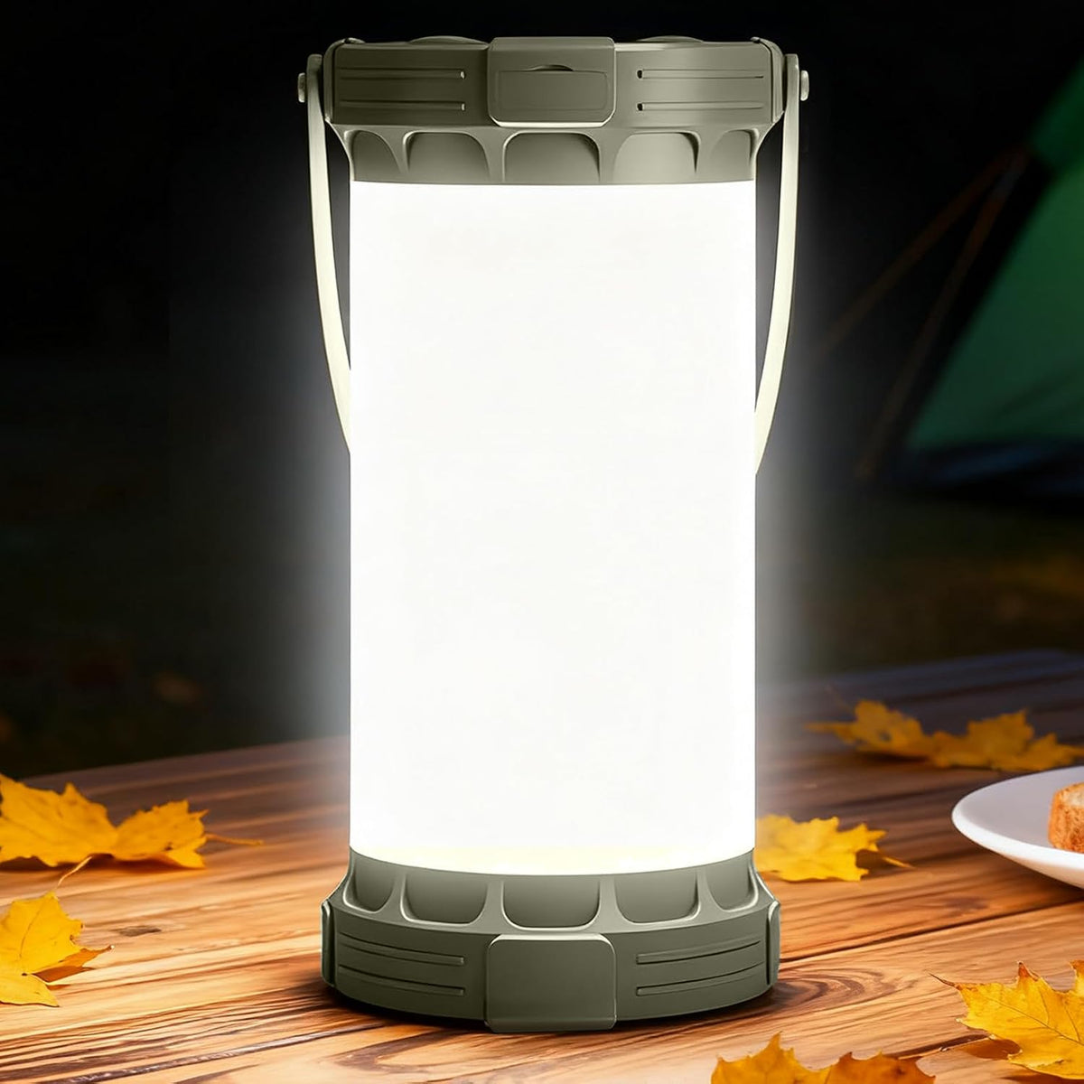 Lámpara Glocusent - Linterna LED recargable para acampar, luz de camping con 5000
