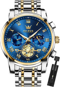 OLEVS Reloj para Hombres Clásico de Negocios en Acero Inoxidable Reloj para Hombre