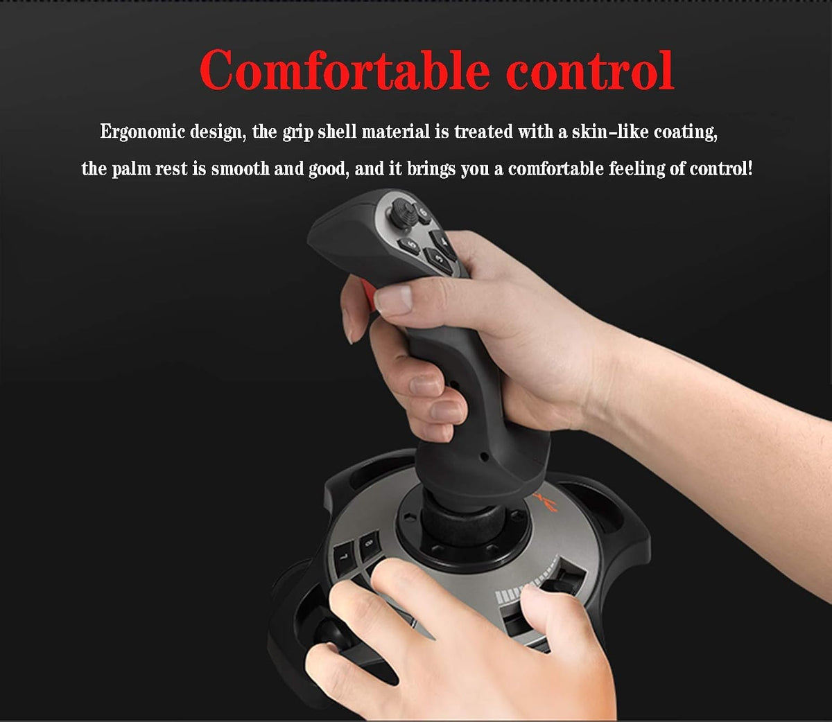 Controles de simulador de vuelo PXN 2113 joystick de vuelo para PC con función de vibración y controles de acelerador Control de vuelo con cable para PC Windows XP/VISTA/7/8/10/Computadora/Portátil (solo PC)