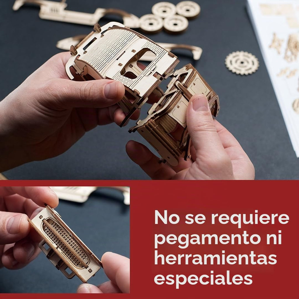 UGEARS - Rompecabezas de madera 3D con alas deportivas, kit de coche para