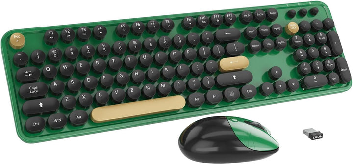 Kootop Teclado inalámbrico, lindo teclado colorido de 104 teclas de...