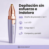 VG VOGCREST Recortadora de cejas y facial: depilación facial recarg...