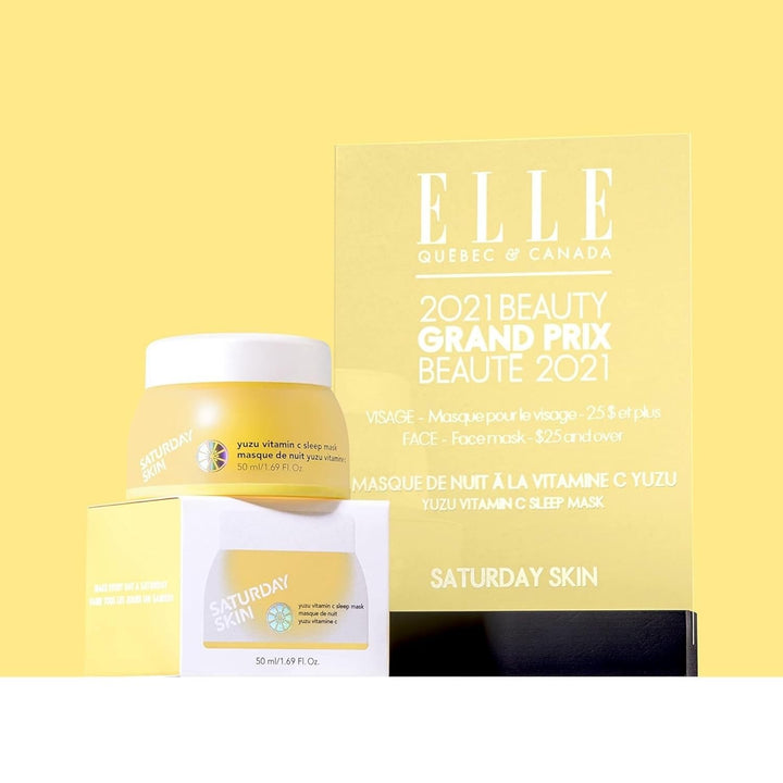 Saturday Skin Yuzu - Máscara de vitamina C para dormir durante la n...