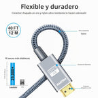 Cable HDMI 4K de 40 pies, cable HDMI a HDMI largo de alta