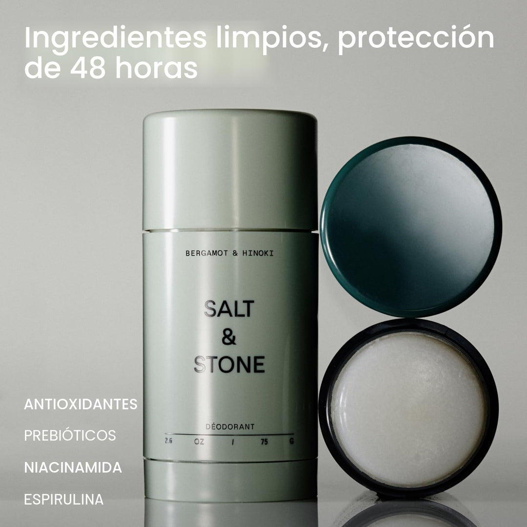 SALT &amp; STONE Desodorante sin aluminio | Protección extra fuerte...