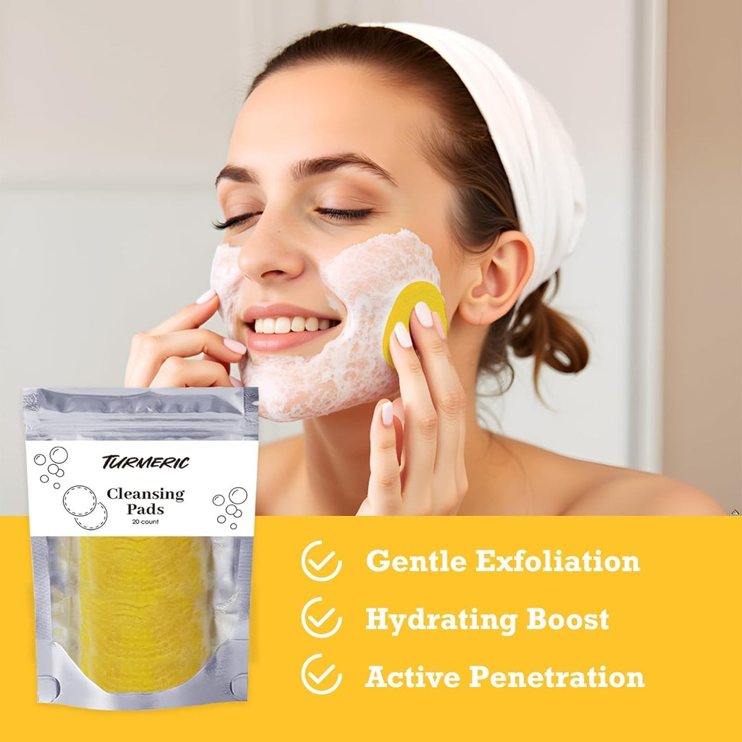 Juego de 4 piezas de lavado y cuidado de cúrcuma, limpiador facial...