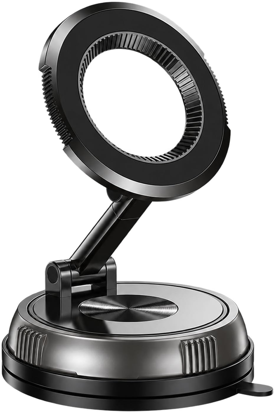 Soporte magnético para teléfono de coche compatible con MagSafe, soporte plegable de aleación de zinc, ajuste de 4 ejes para tablero y parabrisas para iPhone 18-12